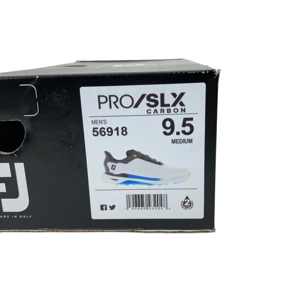 FootJoy PRO/SLX Carbon Mens Golf Shoes Size 9.5 White/Black 56918 NEW - Picture 7 of 7